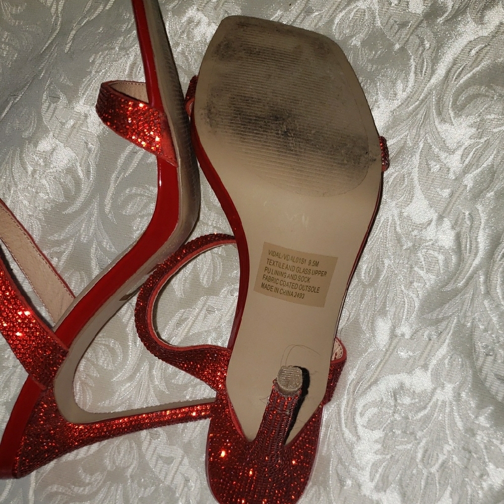 Steve Madden Red Strappy Heels - Picture 5 of 5